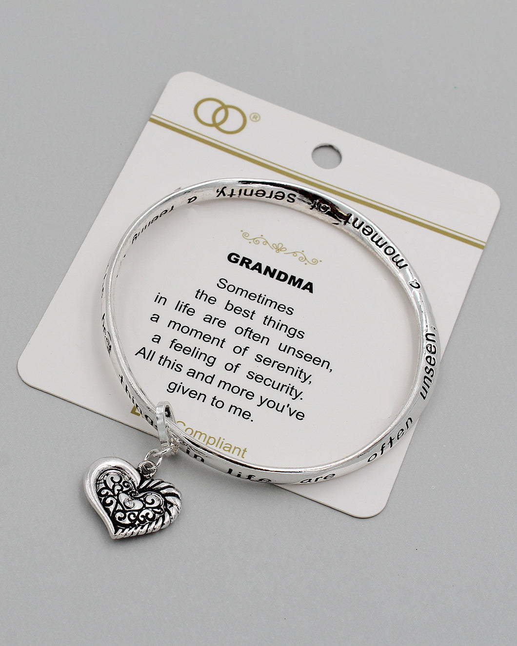 GRANDMA Inspirational Bangle Bracelet with Charm – Sam Moon Trading
