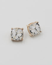 Load image into Gallery viewer, Butterfly Print Square Stud Earrings
