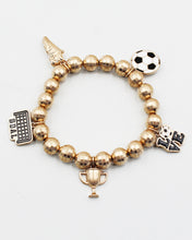 Load image into Gallery viewer, SOCCER Game Day Theme Stretch Bracelet
