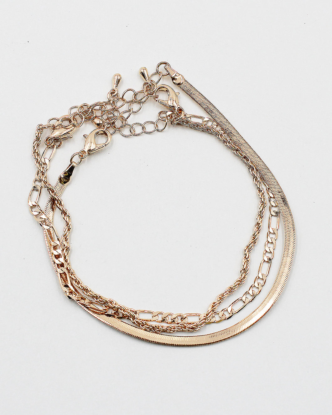 Triple Assorted Chain Bracelet Set