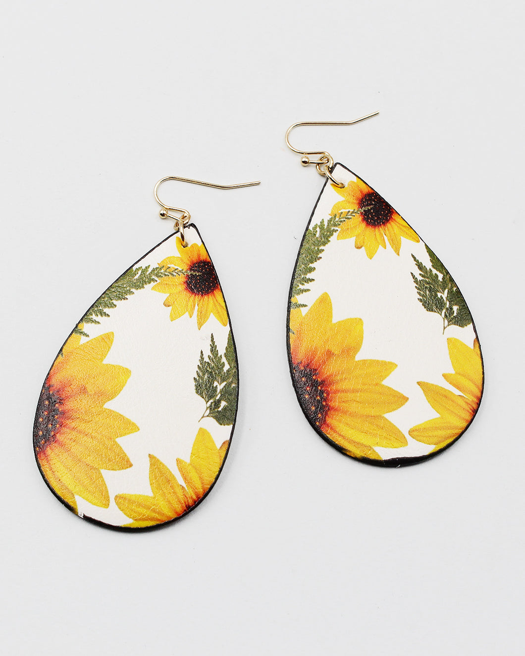 Sunflower Print Earrings