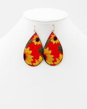 Load image into Gallery viewer, Sunflower Print Earrings
