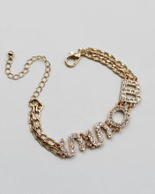 Load image into Gallery viewer, BOSS Rhinestone Letter Chain Bracelet
