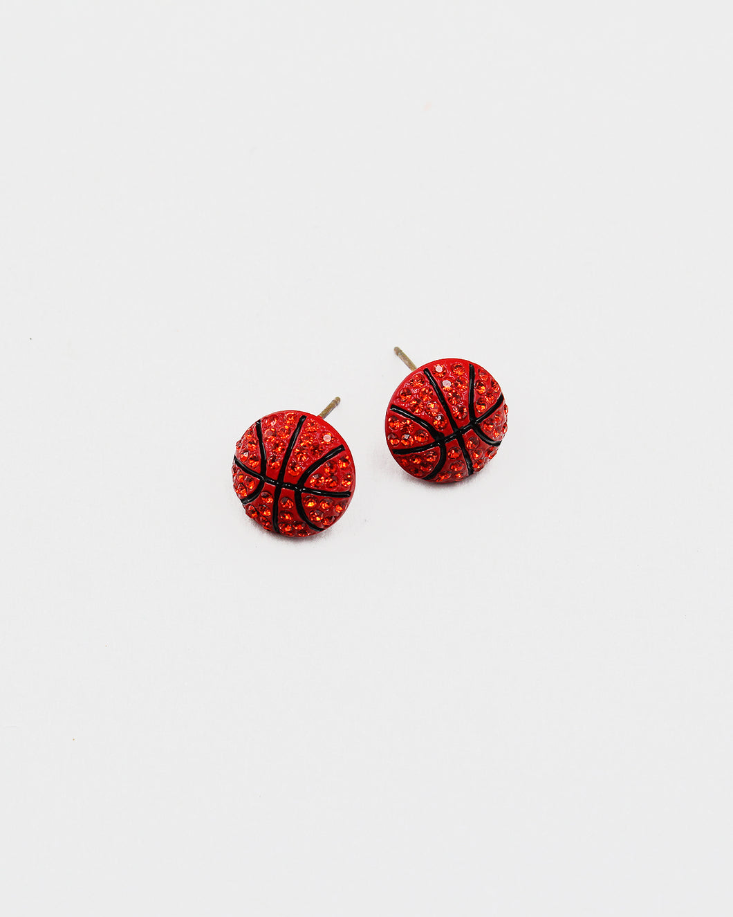 Basketball Crystal Stone Stud Earrings