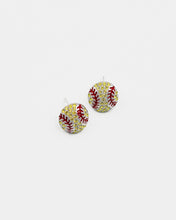 Load image into Gallery viewer, Softball Crystal Stone Stud Earrings
