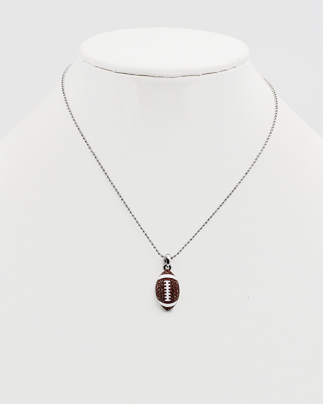 Football Crystal Pendant Necklace