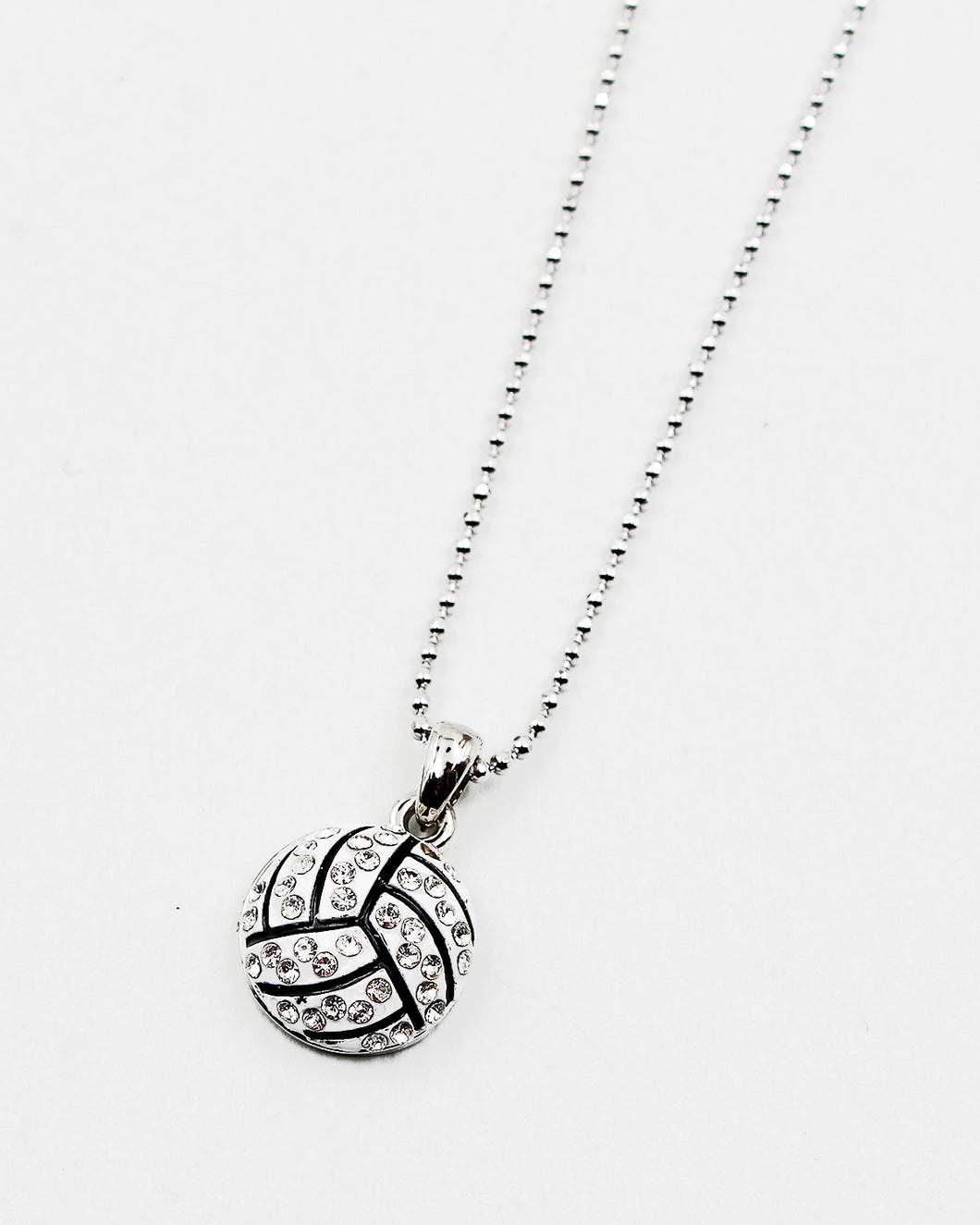 Volleyball Crystal Pendant Necklace