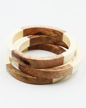 Load image into Gallery viewer, Wood &amp; Resin Bangle Set

