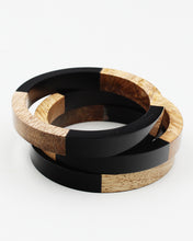 Load image into Gallery viewer, Wood &amp; Resin Bangle Set
