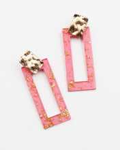 Load image into Gallery viewer, Rectangle Resin Dangle with Metallic Accent
