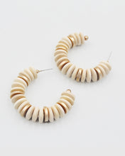 Load image into Gallery viewer, Wood Heishi Bead Earrings
