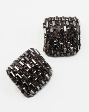 Load image into Gallery viewer, Square Jumbo Sparkle Stud Earrings
