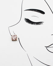 Load image into Gallery viewer, Glitter Faceted Stone Square Stud Earrings
