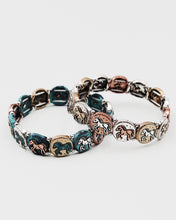 Load image into Gallery viewer, Horse Mixed Metal Stretch Bracelet
