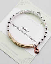 Load image into Gallery viewer, &#39;TEACHER&#39; Inspirational Quote Bracelet

