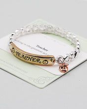 Load image into Gallery viewer, &#39;TEACHER&#39; Inspirational Quote Bracelet
