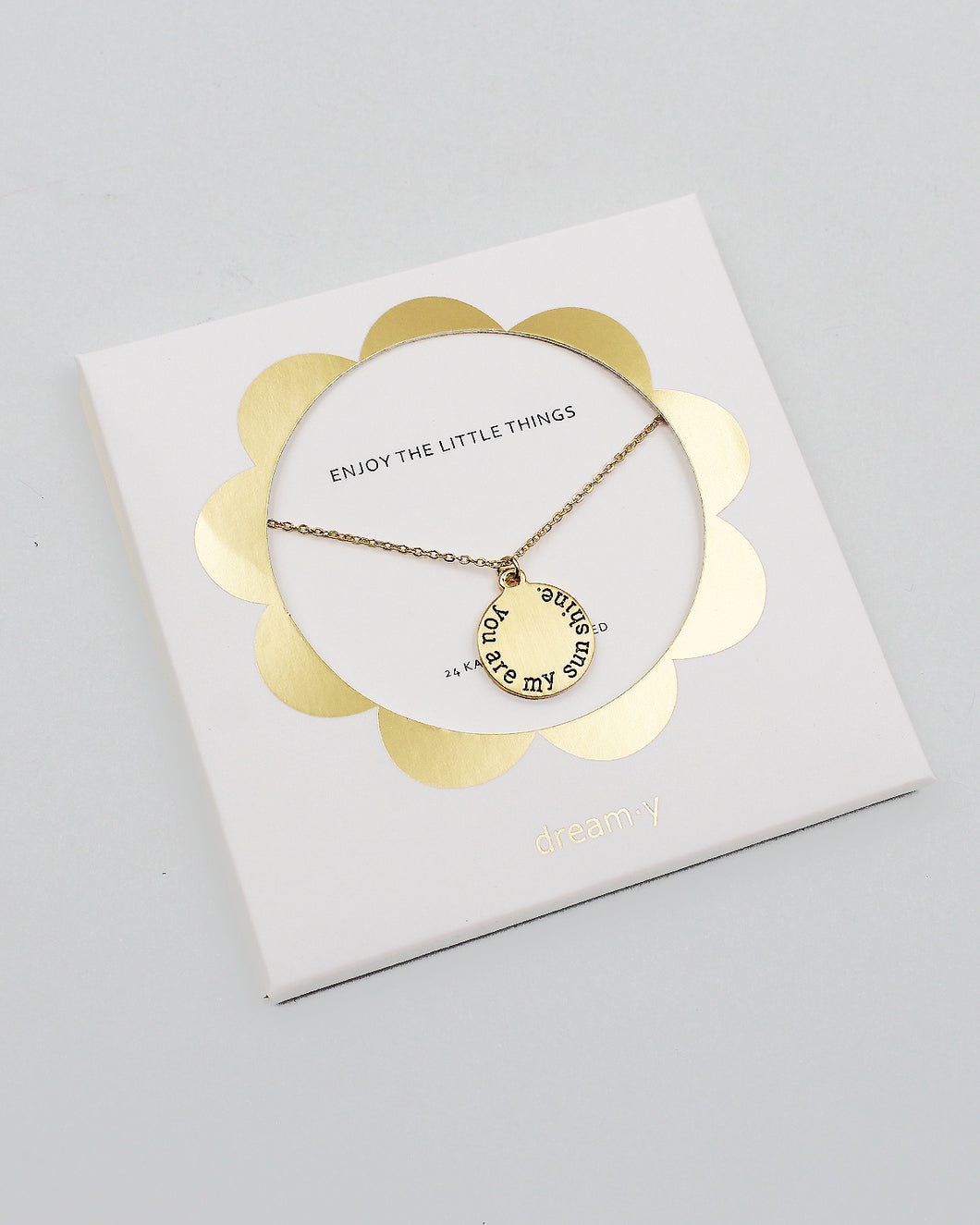 YOU ARE MY SUNSHINE Pendant Card Necklace