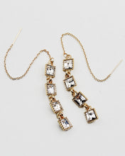 Load image into Gallery viewer, Square Stone Drop Earrings
