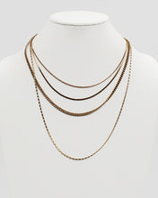 Load image into Gallery viewer, Multiple Layered Mixed Chain Necklace
