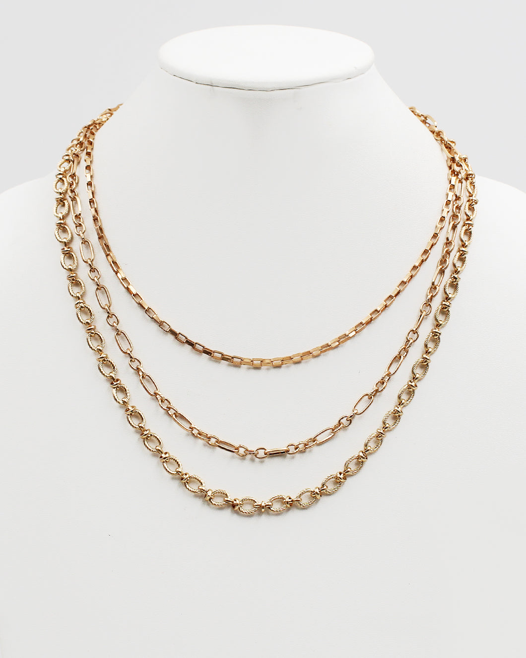 Mixed Multiple Layered Chain Necklace