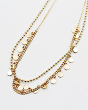 Load image into Gallery viewer, Tiny Golden Coin Charm Necklace
