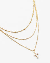 Load image into Gallery viewer, Tiny Cross Charm Layered Necklace
