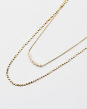 Load image into Gallery viewer, Tiny Pearl Bead Necklace with Delicate Chains

