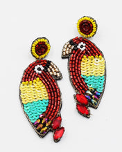 Load image into Gallery viewer, Colorful Parrot Beaded Earrings
