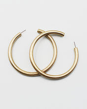 Load image into Gallery viewer, 80mm Matt Metal Hoop Earrings
