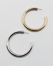 Load image into Gallery viewer, 60mm Shiny Metal Hoop Earrings
