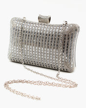 Load image into Gallery viewer, Lined Square Stone Sparkling Evening Bag
