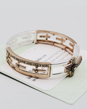 Load image into Gallery viewer, John 3:16 Stretch Bangle Bracelet with Charm
