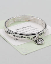Load image into Gallery viewer, Mom&#39;s Blessing Stretch Bangle Bracelet with Charm
