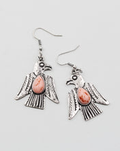 Load image into Gallery viewer, Aztec Bird Earrings with Center Stone
