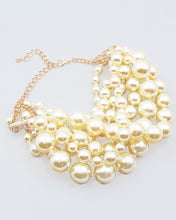 Load image into Gallery viewer, Pearl Clustered Choker Necklace Set
