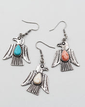 Load image into Gallery viewer, Aztec Bird Earrings with Center Stone

