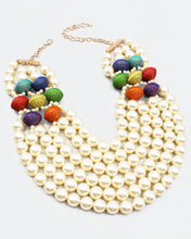 Load image into Gallery viewer, Ethnic Bead Pearl Necklace Set
