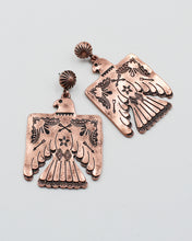 Load image into Gallery viewer, Metal Aztec Bird Earrings

