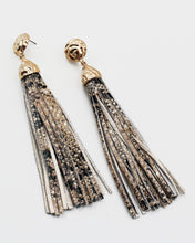 Load image into Gallery viewer, Wild Print Fringe Earrings
