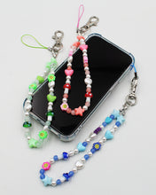 Load image into Gallery viewer, Beaded Strap with Key Chain Clip and Cell Phone Case Connector
