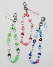 Load image into Gallery viewer, Beaded Strap with Key Chain Clip and Cell Phone Case Connector
