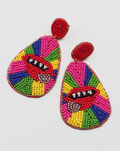 Load image into Gallery viewer, Beaded &#39;LIPS&#39; Earrings
