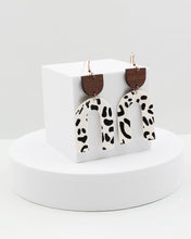 Load image into Gallery viewer, Wild Print Calf Skin Arch Earrings
