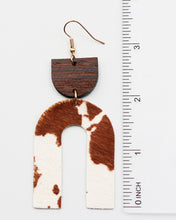 Load image into Gallery viewer, Wild Print Calf Skin Arch Earrings
