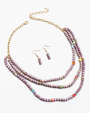 Load image into Gallery viewer, Multiple Layered Faceted Crystal Necklace Set
