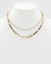 Load image into Gallery viewer, Double Layered Flat Anchor Metal Chain Necklace
