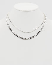 Load image into Gallery viewer, Double Layered Flat Anchor Metal Chain Necklace
