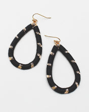 Load image into Gallery viewer, Tear Drop Thread Wrapped Earrings with Rhinestones
