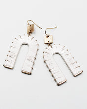 Load image into Gallery viewer, Thread Wrapped Arch Drop Earrings
