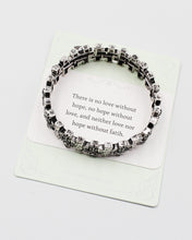 Load image into Gallery viewer, LOVE Cross Stretch Bracelet
